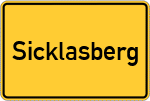 Place name sign Sicklasberg