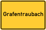Place name sign Grafentraubach