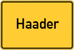 Place name sign Haader