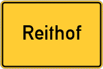 Place name sign Reithof