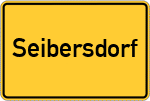 Place name sign Seibersdorf