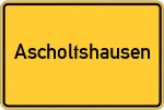Place name sign Ascholtshausen
