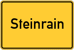 Place name sign Steinrain