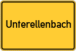 Place name sign Unterellenbach, Niederbayern