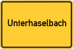 Place name sign Unterhaselbach