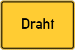 Place name sign Draht