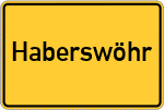 Place name sign Haberswöhr