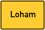 Place name sign Loham