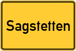 Place name sign Sagstetten