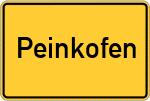 Place name sign Peinkofen