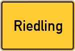 Place name sign Riedling