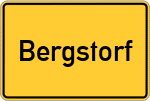 Place name sign Bergstorf
