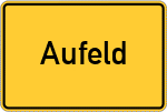 Place name sign Aufeld