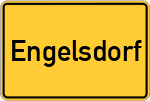 Place name sign Engelsdorf, Niederbayern