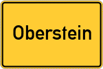 Place name sign Oberstein, Niederbayern