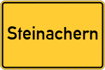 Place name sign Steinachern, Niederbayern