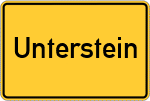 Place name sign Unterstein, Niederbayern