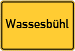 Place name sign Wassesbühl, Niederbayern