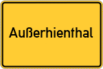 Place name sign Außerhienthal