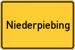Place name sign Niederpiebing
