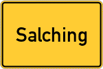 Place name sign Salching