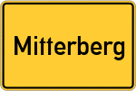 Place name sign Mitterberg