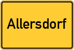 Place name sign Allersdorf