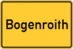 Place name sign Bogenroith