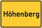 Place name sign Höhenberg