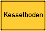 Place name sign Kesselboden