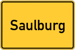 Place name sign Saulburg