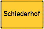 Place name sign Schiederhof