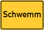 Place name sign Schwemm