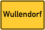 Place name sign Wullendorf