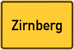 Place name sign Zirnberg
