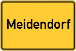 Place name sign Meidendorf