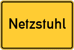Place name sign Netzstuhl