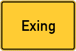 Place name sign Exing