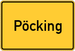 Place name sign Pöcking, Niederbayern