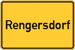 Place name sign Rengersdorf, Niederbayern