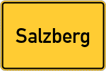 Place name sign Salzberg, Niederbayern
