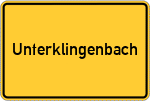 Place name sign Unterklingenbach, Niederbayern