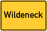Place name sign Wildeneck, Niederbayern