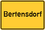 Place name sign Bertensdorf