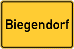 Place name sign Biegendorf