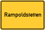 Place name sign Rampoldstetten