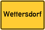 Place name sign Wettersdorf