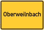 Place name sign Oberweilnbach