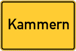 Place name sign Kammern, Kreis Landau an der Isar