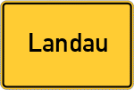 Place name sign Landau